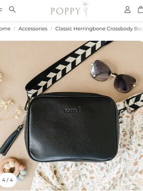 The Poppy Brand - Original Poppy Bag - Diaper Bag - Purse - Black